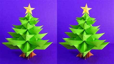 Cómo Hacer Un Árbol De Navidad De Papel Origami Youtube