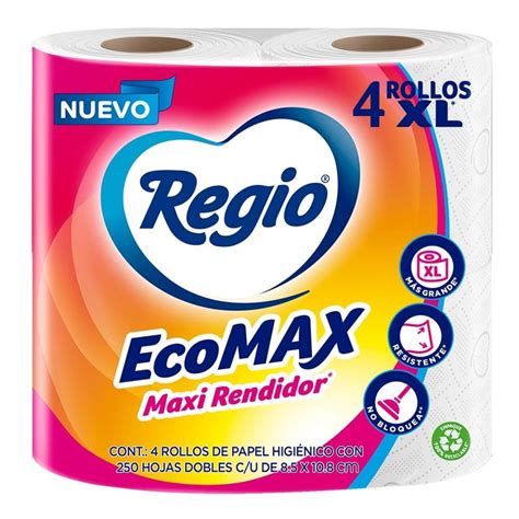 Papel Higiénico Regio Ecomax 4 Rollos Walmart