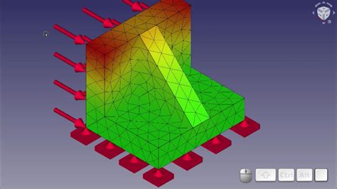 Freecad Fem Tutorial Getting A Result Youtube