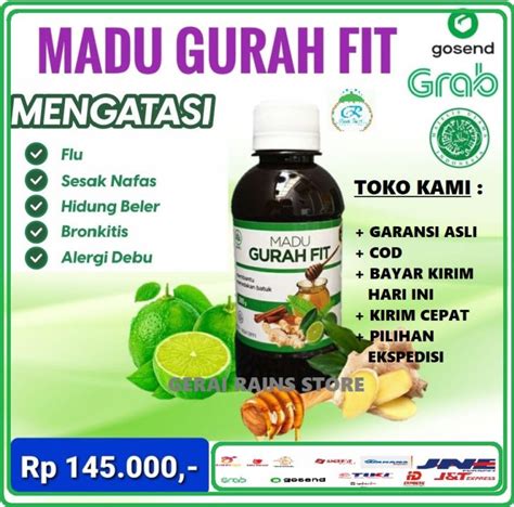 Madu Gurahfit Gurah Fit Asli Obat Herbal Batuk Berdahak Kering Asma