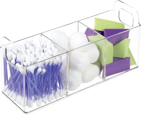 mDesign Organizador de maquillaje Gran caja organizadora baño para