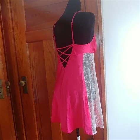 Victoria S Secret Intimates Sleepwear Victorias Secret Satin Lace Slip Dress Lingerie