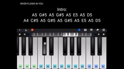 River Flows In You Perfect Piano App Tutorial Youtube