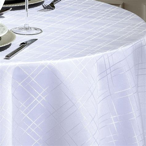 Toalha De Mesa Dohler Redonda 4 Lugares Jacquard Requinte II TJ 5795 Branco