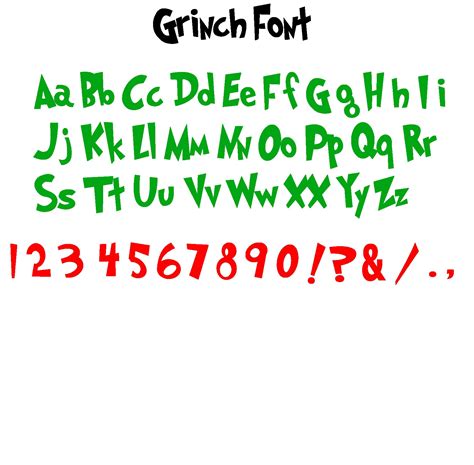 Grinch Font Christmas Font Grinch Font For Canva Grinch Style Green