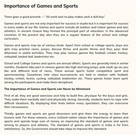 Essay On Importance Of Games Words Please Answer Me Fast Brainly In