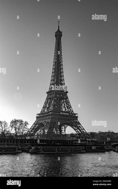 Paris France Jan 24 2022 The Iconic Eiffel Tower Wrought Iron