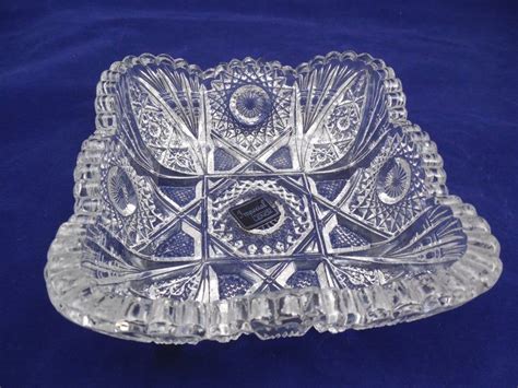 Imperial Glass Bowl By Lenox Sawtooth And Hobstar Pattern Etsy Imperial Glass Crystal Bowls