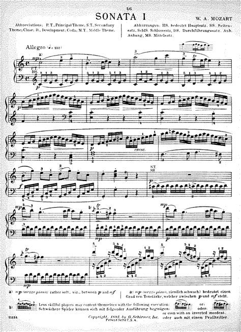 Piano Sonata No16 In C Major K545 Mozart Wolfgang Amadeus Imslp Free Sheet Music Pdf