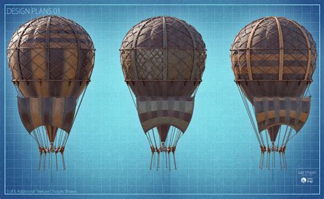 Steampunk Hot Air Balloon Daz D