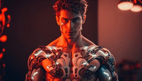 Premium Photo Futuristic Sci Fi Cyberpunk Cyborg In Cyberpunk City