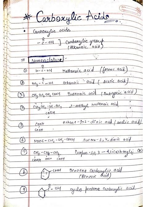 Solution Carboxylic Acid Detailed Handwritten Notes Jee Neet Boards Class 12th Organic