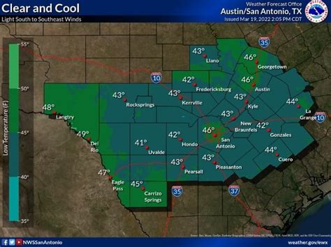 Clear and Cool Light South to Southeast Winds Langtry Del Rio Lase Eagle Springs Weather ...