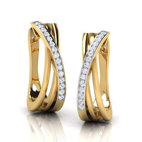 Buy Twine Diamond Hoop Earrings Online Caratlane