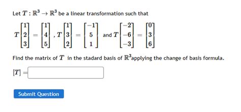 Solved Let T R R Be A Linear Transformation S