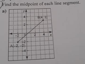 solved find  midpoint    segment  coordinate geometry