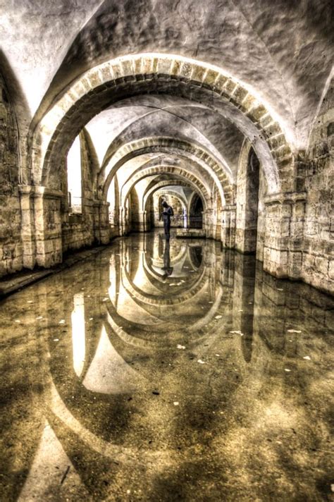 Winchester Cathedral Reflections In The Flooded Crypt By Peggy On Youpic