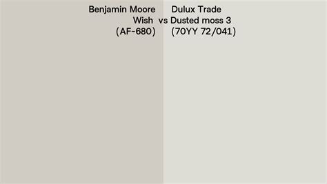 Benjamin Moore Wish Af Vs Dulux Trade Dusted Moss Yy