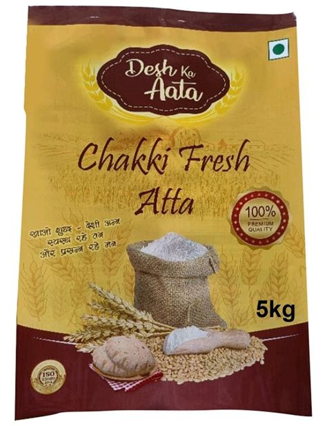 Whole Wheat Kg Chakki Fresh Atta Packaging Type Plastic Bag At Rs