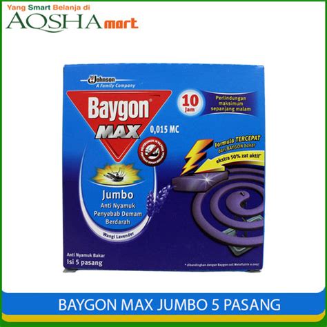 Jual Baygon Max Coil Anti Nyamuk Bakar Jumbo Lavender Isi Pasang