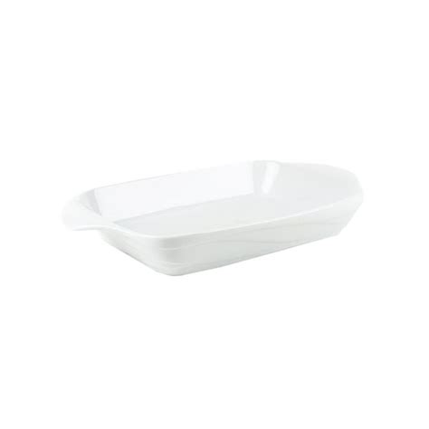 Fuente De Horno Rectangular Porcelana Blanca Cori 33x18x4cm En 2022