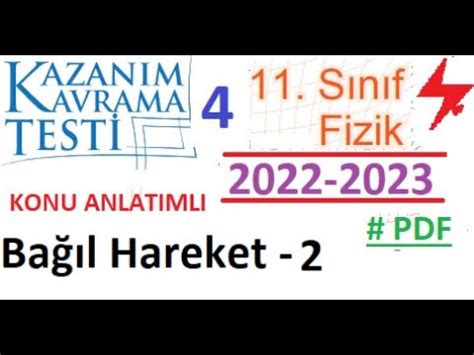 S N F Fizik Meb Kazan M Kavrama Testi Ba L Hareket Pdf