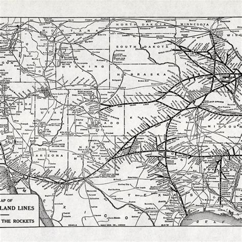 Rock Island Railroad Map Etsy