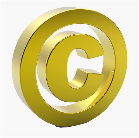 Gold Copyright Symbol Logo Copyright 3d Png Transparent Png