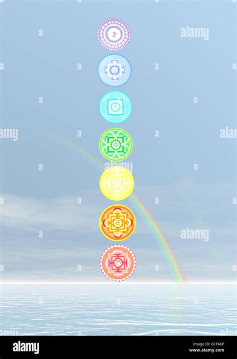 Seven chakra symbols Fotos und Bildmaterial in hoher Auflösung Alamy