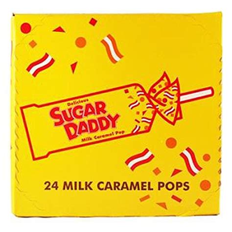 Sugar Daddy Milk Caramel Pops 24 Count Sugar Candy