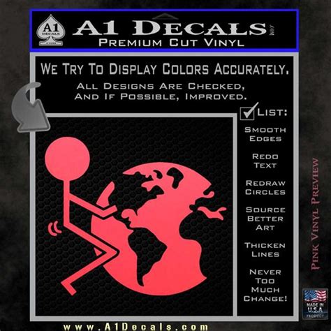 Fuck The World Decal Sticker A1 Decals