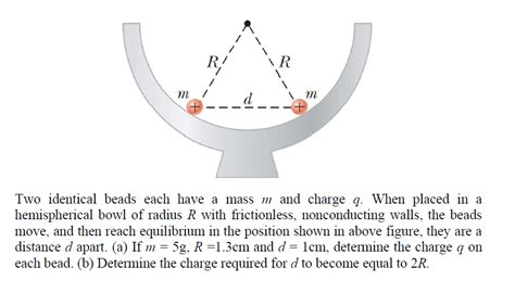 Solved R M M Two Identical Beads Each Have A Mass M Chegg