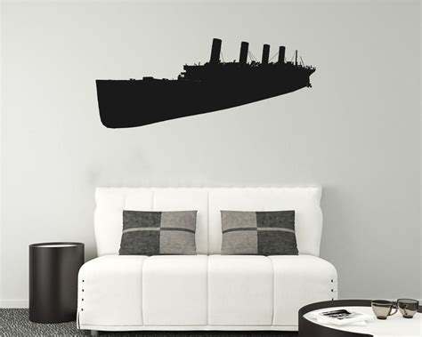 Titanic Silhouette Vinyl Wall Words Decal Sticker Home Decor | Etsy