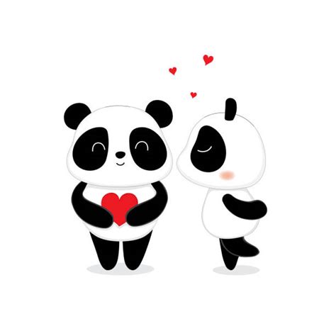 Panda Couple Illustrations Royalty Free Vector Graphics And Clip Art