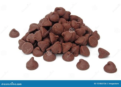 Chocolate Morsels Pile Stock Photo Image Of Gourmet