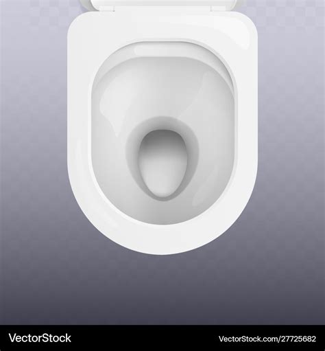 Top view clean white toilet bowl seat realistic Vector Image