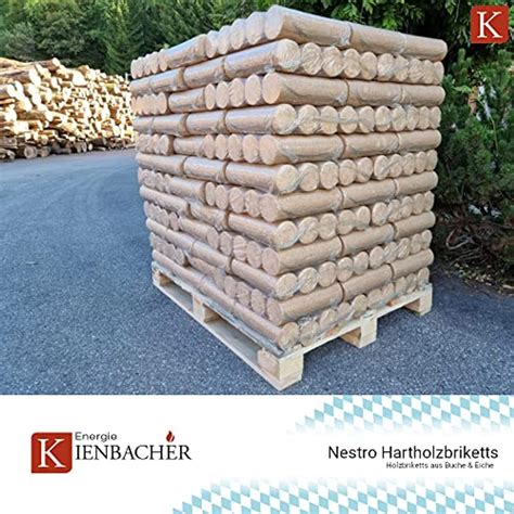 500kg Palette Nestro Holzbriketts Hartholz Brenn Kamin Ofen Heiz Holz