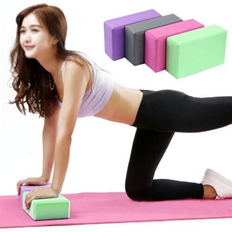 1x Yoga Block Workout Pilates Foam Eva Brick Foaming Stretch Fitness