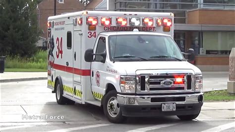 Brand New Chicago Fire Dept Ambulance 34 Responding Youtube