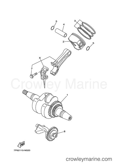 Crankshaft Piston Generator Ef De Crowley Marine