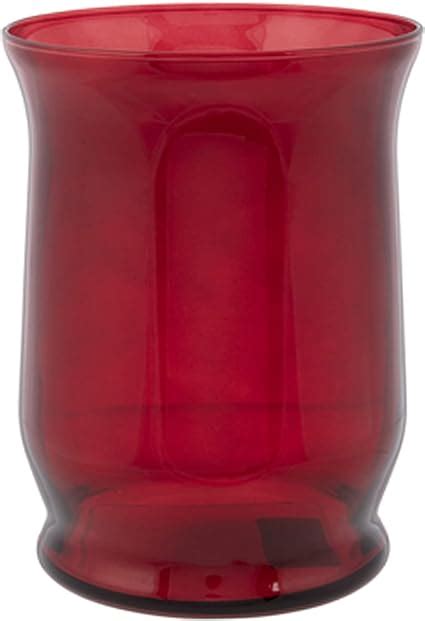 Wisechoice Elegant 8 Inch Large Red Hurricane Glass Candle Holder For Pillar Style