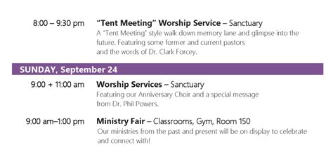 Homecoming Schedule Forcey Bible Church Forcey Bible Church