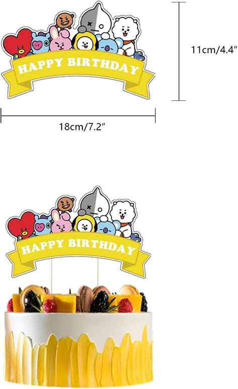 Buy Bangtan Boys Birthday Party Supplieskpop Happy Birthday Include Balloon Banner Cake