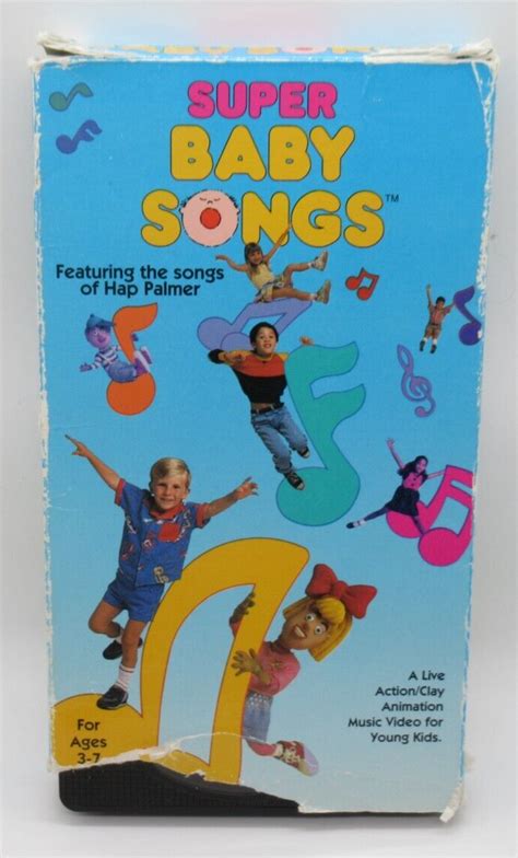 Hap Palmer Super Baby Songs Live Actionclay Animation Vhs Video