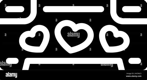 Rooms Hotel For Married Couple Glyph Icon Vector Illustration Stock