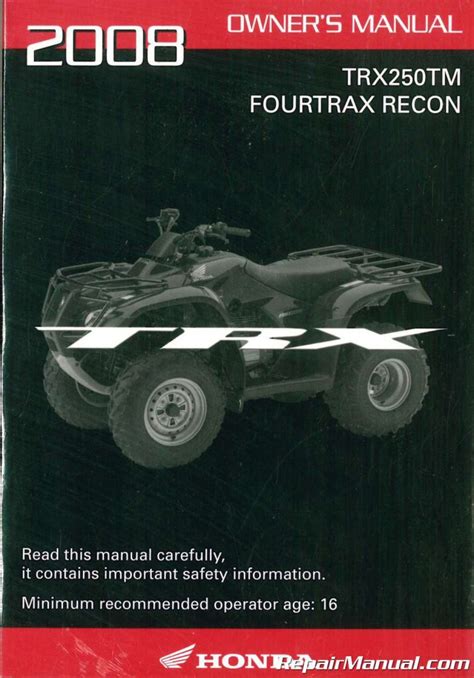 Honda Recon Owners Manual