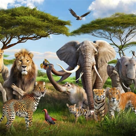 premium photo safari animals