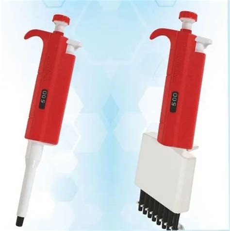 Red Micropipette Multichannel And Single Channel Micropipette