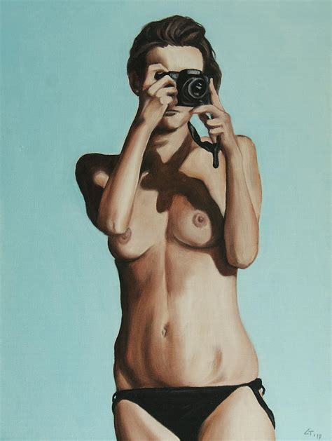 Naked Woman Photographer Painting By Stanimir Stoykov Fine Art America