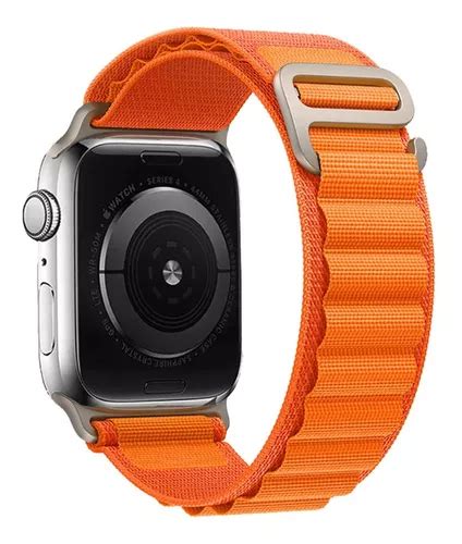 Pulseiras Nylon Loop Alpine Para Apple Watch Mm Mm Cor Laranja